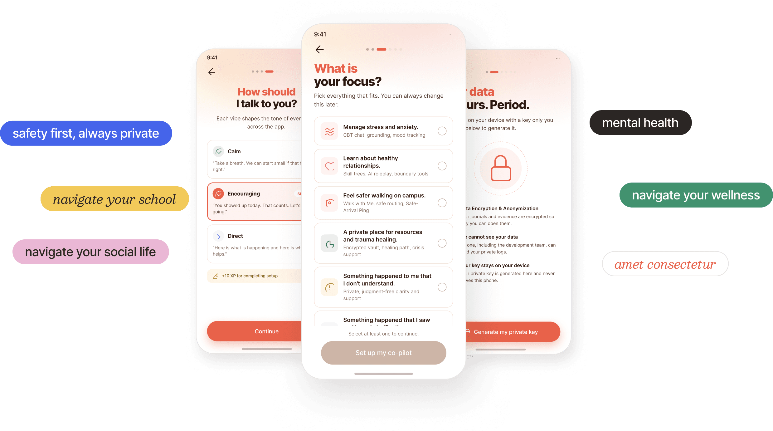 Peer Compass App Interface