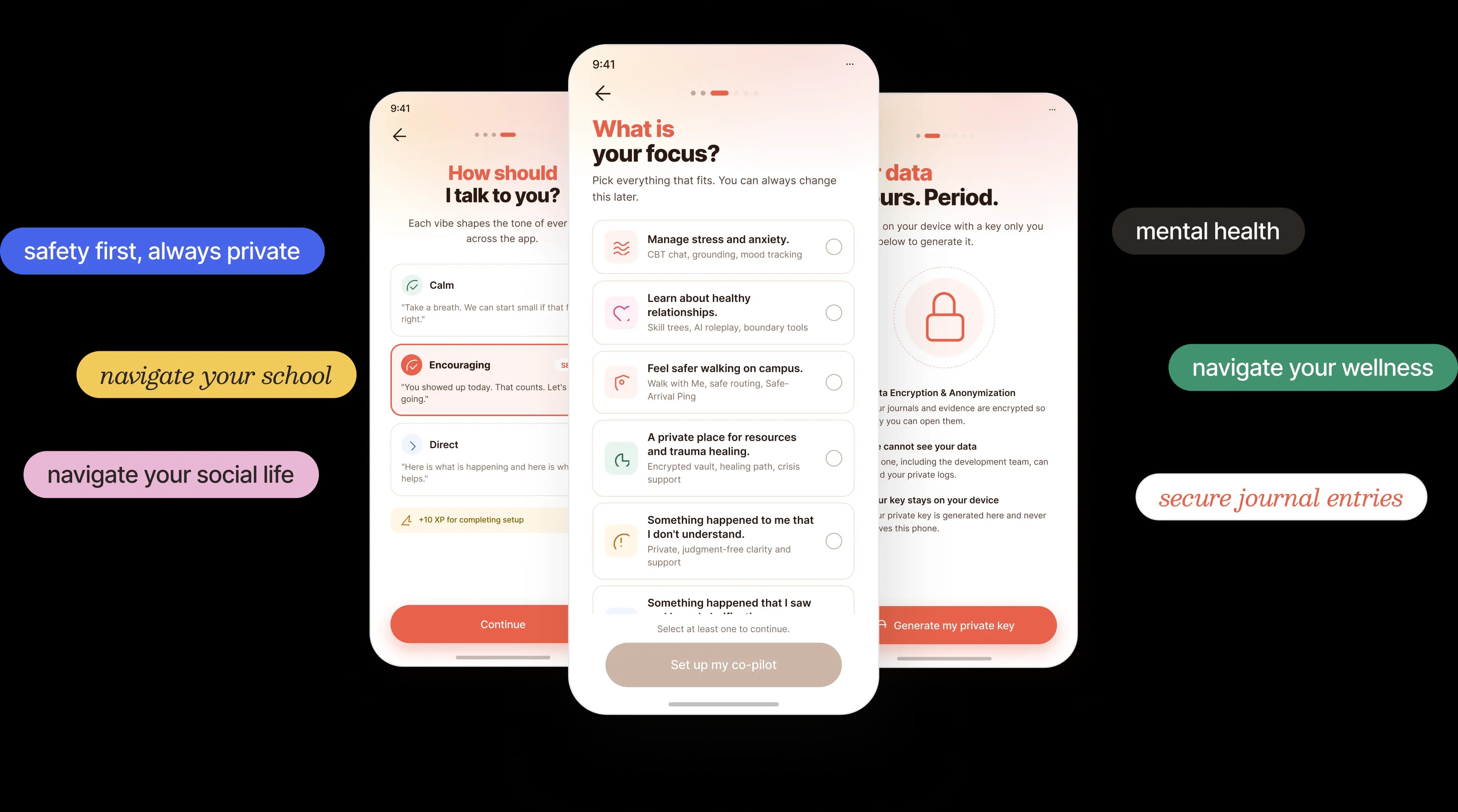 Peer Compass App Interface